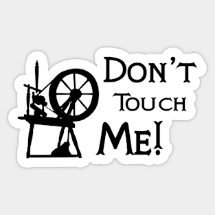 don't touch me bounding shirt Sticker